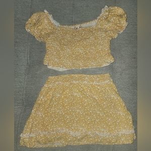 2 piece girls dress and blouse